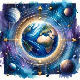 the discovery of gravity, watercolor painting generated by DALL·E 2